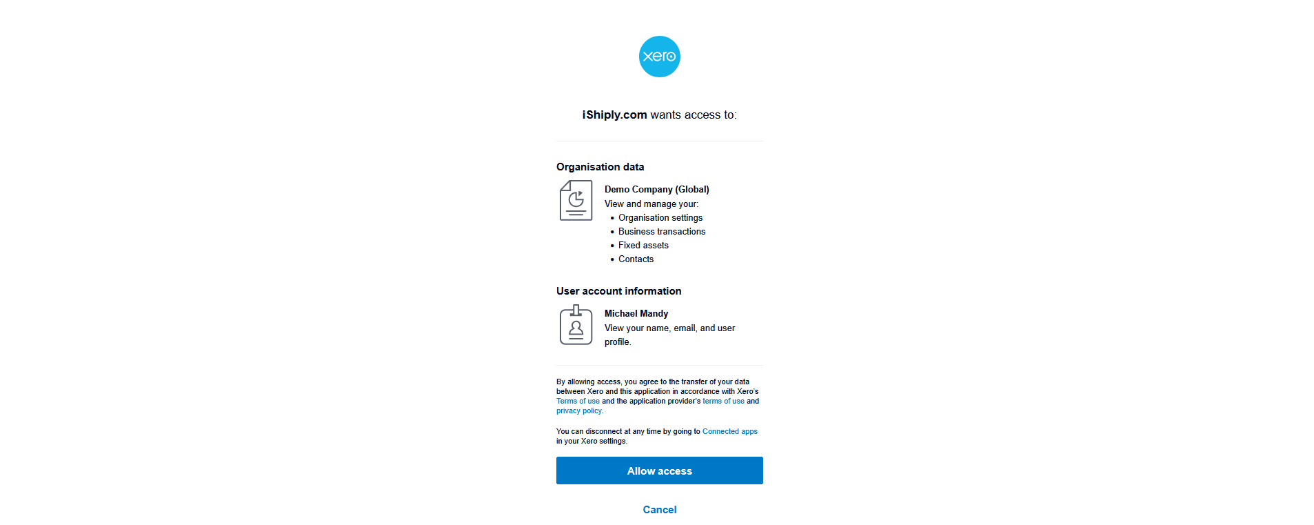 Xero Access Approval